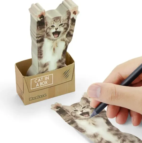 Haftnotizzettel Cat in a Box