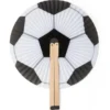 Handfächer Fußball – runder Fächer klappbar mit Holzgriffen