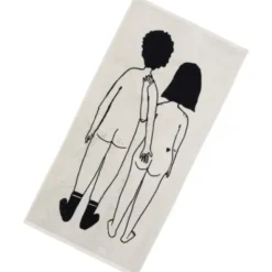 Handtuch Baumwoll-Frottee "naked couple back" 140 x 70 cm