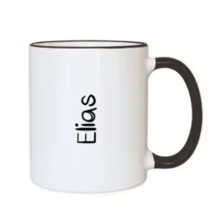 Henkeltasse mit Name - Namenstasse schwarz