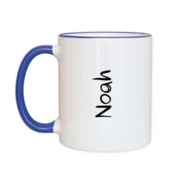 Henkeltasse mit Name - Namenstasse dunkelblau