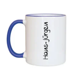 Henkeltasse mit Name - Namenstasse dunkelblau