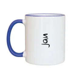 Henkeltasse mit Name - Namenstasse dunkelblau