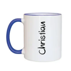 Henkeltasse mit Name - Namenstasse dunkelblau