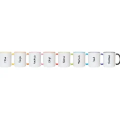 Henkeltasse mit Name - Namenstasse orange