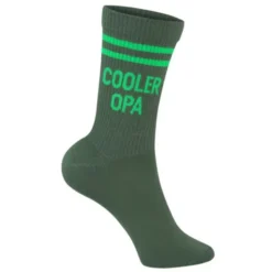 Herrensocken COOLER OPA Gr. 40-43 grüne Socken mit Schriftzug für coole Opas