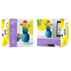 Häkelkaktus im Topf, DIY Häkel Set - Rainbow