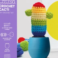 Häkelkaktus im Topf, DIY Häkel Set - Rainbow