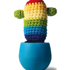 Häkelkaktus im Topf, DIY Häkel Set - Rainbow
