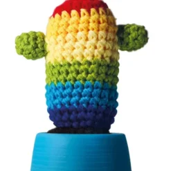 Häkelkaktus im Topf, DIY Häkel Set - Rainbow