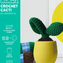 Häkelkaktus im Topf, DIY Häkel Set - Leaf