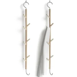 Hängehaken 1 for 8 Holz – schmale Kleiderleiste mit 8 Haken
