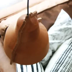 Hängeleuchte LLOYD, Leder schwarz