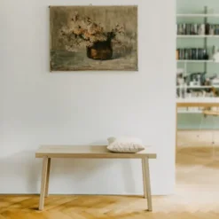 HockerBank Eichenholz - massive Design Holzbank 95 cm