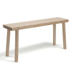 HockerBank Eschenholz - massive Design Holzbank 95 cm