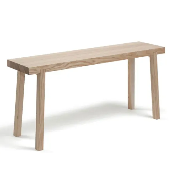 HockerBank Eschenholz - massive Design Holzbank 95 cm