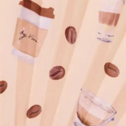 Holzfächer Seide - Handfächer Kaffee