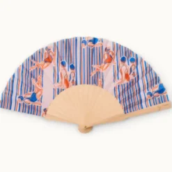 Holzfächer Seide - Swimmer