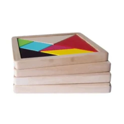 Holzspiel TANGRAM 4er-Set, bunt