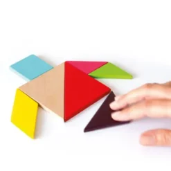 Holzspiel TANGRAM 4er-Set, bunt
