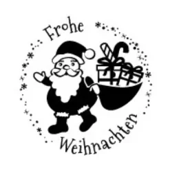 Holzstempel Maxi XL - Frohe Weihnachten Weihnachtsmann