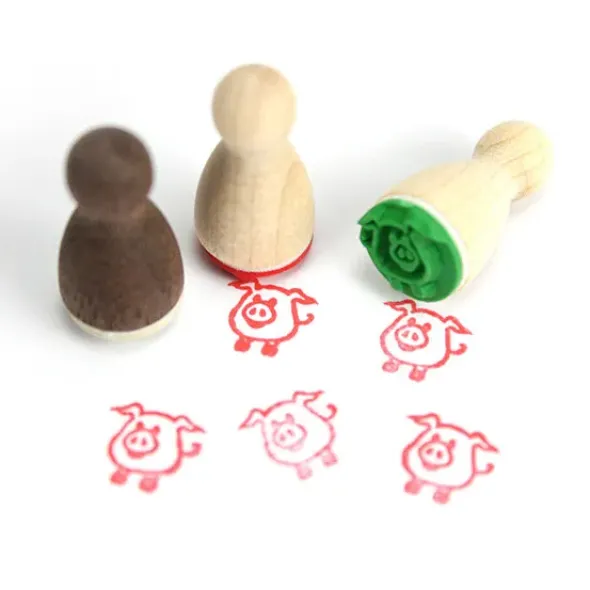 Holzstempel Mini - Siggi Schwein