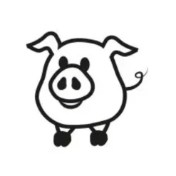 Holzstempel Mini - Siggi Schwein