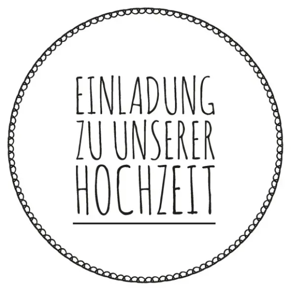 Holzstempel / Motivstempel L Einladung Hochzeit