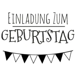 Holzstempel / Motivstempel L - Geburtstagseinladung