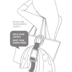 Jackenhalter mit Clip für Tasche oder Rucksack orange