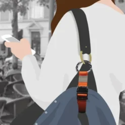 Jackenhalter mit Clip für Tasche oder Rucksack türkis