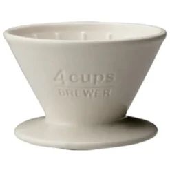 Kaffeefilter Porzellan - brewer 4Cups, weiß