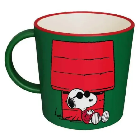 Kaffeetasse Snoopy GOOD VIBES - grüne Peanuts Tasse