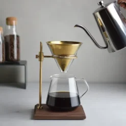 Kaffeezubereiter - Kanne mit Filter und Ständer - Brewer Stand Set 4Cups