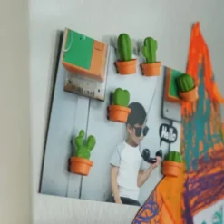 Kaktus Magnete CACNET 6er-Set, orange-grün