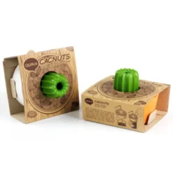 Kaktus Snackschale + Glas Abdeckung CACNUTS weiß-grün