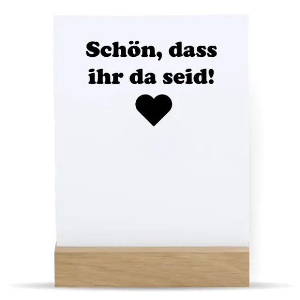 Kartenhalter Eichenholz mit Gravur Hochzeitspaar