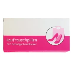 Kaufrauschpillen mit Beipackzettel gegen Amokshoppen