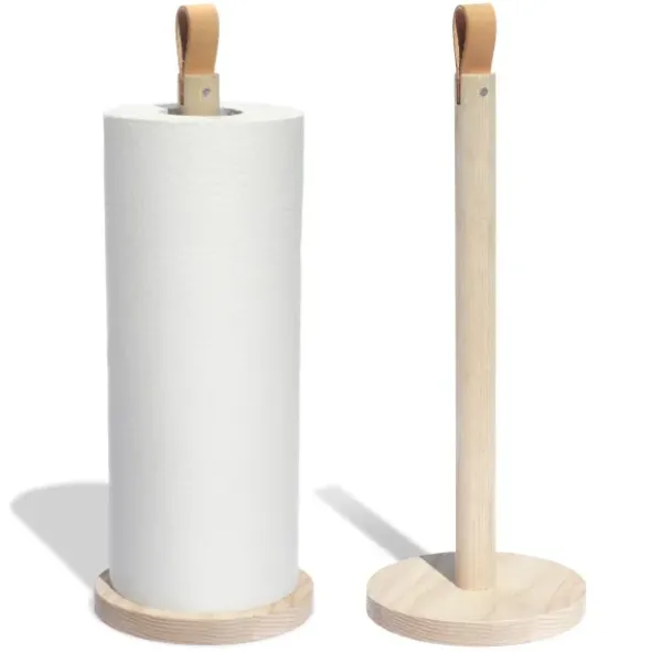 Küchenrollenhalter Holz freistehend – Papierrollenhalter STRAIGHT aus Eschenholz
