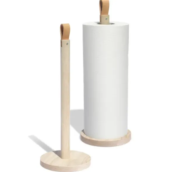 Küchenrollenhalter Holz freistehend – Papierrollenhalter STRAIGHT aus Eschenholz
