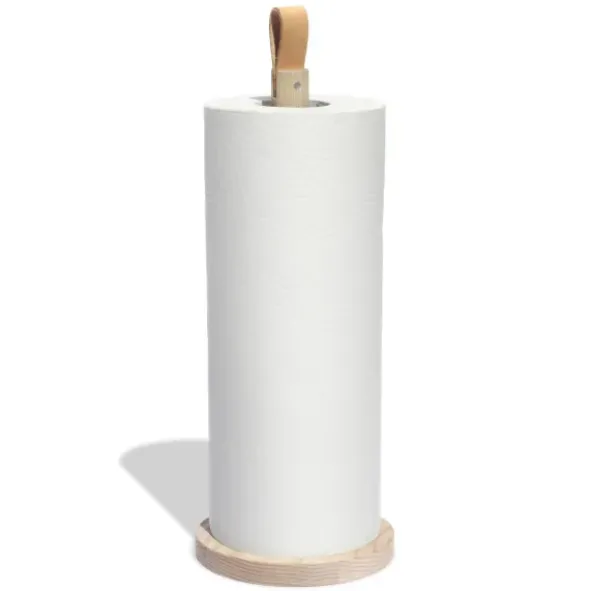 Küchenrollenhalter Holz freistehend – Papierrollenhalter STRAIGHT aus Eschenholz
