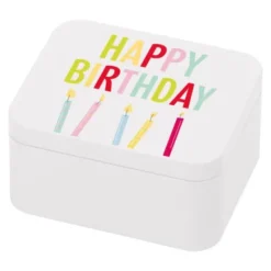 Keksdose Metall - Happy Birthday, 12 x 10 cm