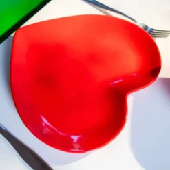 Keramik Teller LOVE - Herz rot
