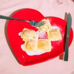 Keramik Teller LOVE - Herz rot