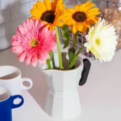 Keramikvase Mokka Coffee - Espressokanne, grau