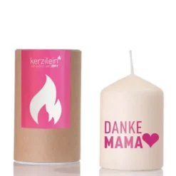 Kerze - Danke Mama, pink