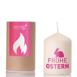 Kerze Frohe Ostern, pink