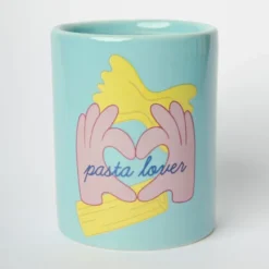 Kerze im Keramik Becher PASTA LOVER – wiederverwendbar für Küchenutensilien