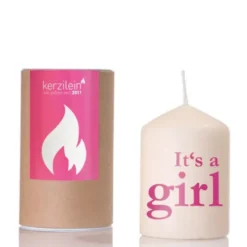 Kerze - It's a girl, pink