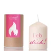 Kerze - lieb dich, pink